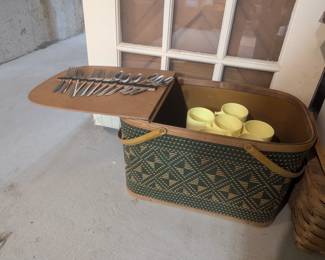 Vintage picnic basket