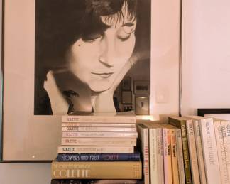 Colette drawing and books
