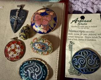 brooch and charms