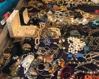 Assorted costume jewelry