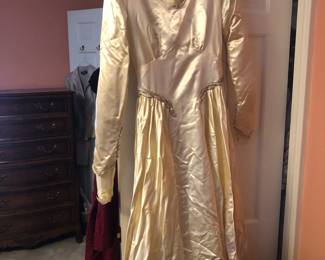 Vintage satin wedding dress