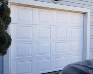 Insulated garage door is 9' x 7'