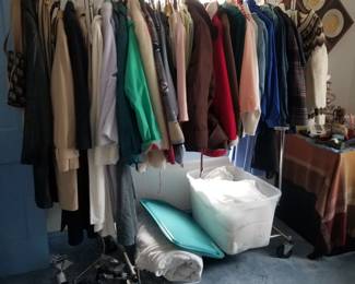 Coats and clothing, gloves and hats