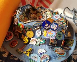 Hat with enameled pins