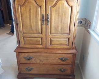 Sturdy wood armoire/dresser