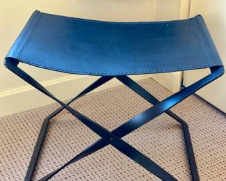 Leather Luggage Stand with Metal Base (2 available)