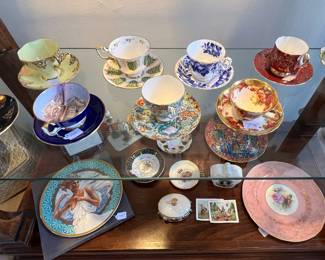 Various pattern teacups chintz Claire Paisley Shelby England made Royal Albert Elizabethan Royal Chelsea Aynsley Royal Stewart Crownford