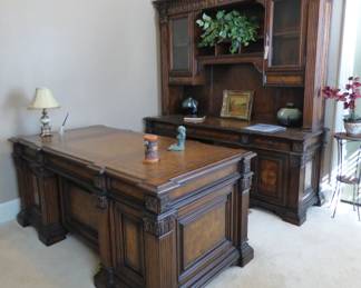 Ambella Home Collection Desk, Credenza & Hutch (See Next 5 pics)