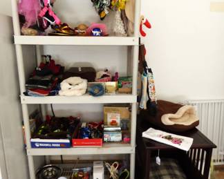 ALL dog items:  Clothes, Collars, Leashes, Toys, Crate, etc