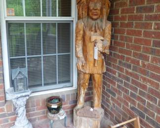 5ft + Chainsaw carved Indian