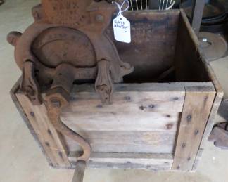 Corn Sheller mounted on box
