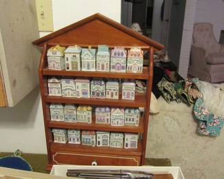 Lynn Lenox house spice jar set with holder