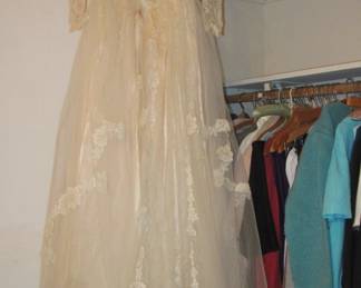 Lynn vintage wedding gown and clothes