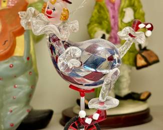 Clown Art Glass