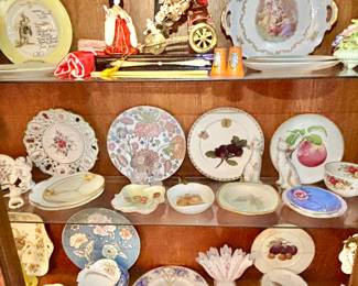 Variety of collectible china