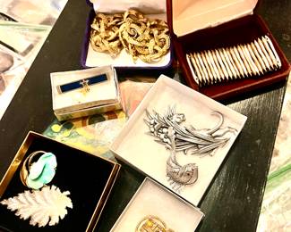 A large variety of Jewelry - Mostly costume with some formal pieces mixed in.