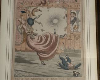 Richard Dighton (1821) -- "One of the advantages of gas over oil"