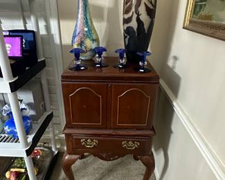 American Drew Standing Flatware Cabinet