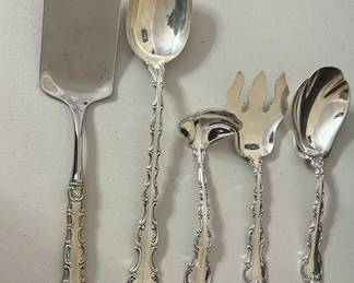Rare serving pieces including turkey stuffing spoon!