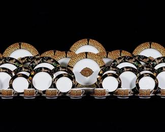 Lot 99: 72pc Lynn Chase Jaguar Patterns China Service