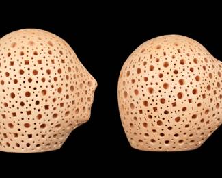 Lot 121: Pair Alexander Ney Terracotta Bust Sculptures