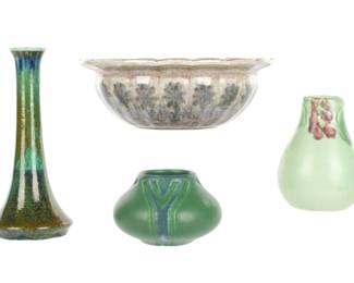 Lot 326: Four Piece Rookwood Art Pottery Vases & Bowl