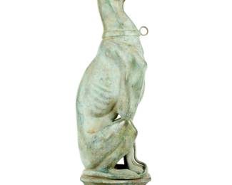 Lot 150: Patinated Bronze Whippet Dog Garden Sculpture
