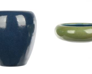 Lot 344: Saturday Evening Girls Art Pottery Vase and Bowl