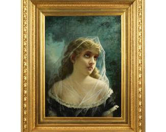 Lot 209: C.P. Ream Portrait of a Veiled Woman