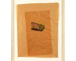 Lot 80: Exhibited Juan Munoz Balcony with Fire Mixed Media