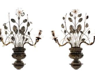 Lot 60: Pair French Maison Bagues Style Wall Sconces