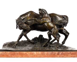 Lot 172: after PJ Mene Bronze Horse and Foal Figural Group