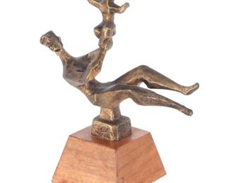 Lot 307: Chaim Gross Caring Bronze Figural Group