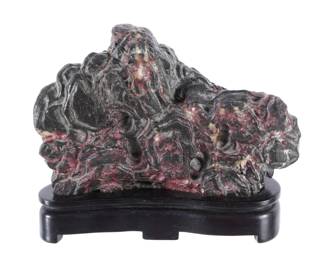 Lot 282A: Chinese Carved Scholar's Rock on Stand