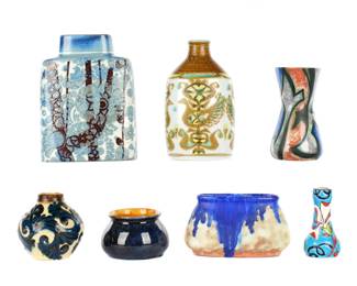 Lot 364: Seven Piece Continental Art Pottery