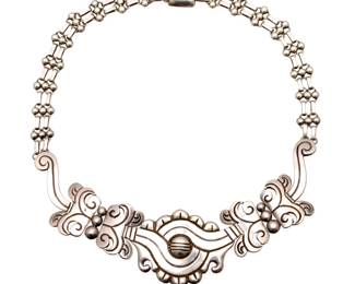 Lot 95: Hector Aguilar Mexican Silver Maguey Necklace