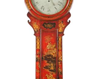 Lot 39: John Spendlove English Chinoiserie Wall Clock