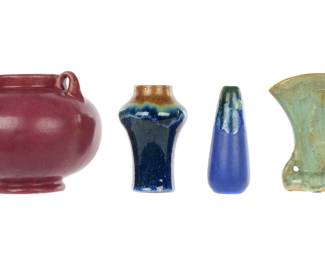 Lot 343: Four Piece Fulper Art Pottery Vases