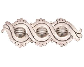 Lot 97: Hector Aguilar Mexican Silver Three Dome Brooch