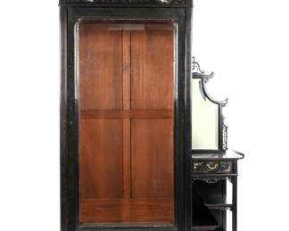 Lot 59: French Ebonized Aesthetic Movement Vitrine