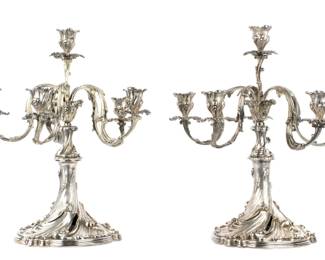 Lot 11: Pair Mario Buccellati Italian Sterling Candelabra
