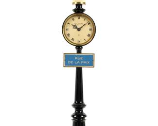 Lot 251: LeCoultre Rue De La Paix Lamp Post Clock