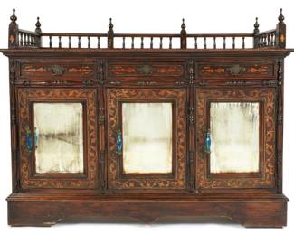 Lot 249: Anglo Indian Inlaid Sideboard