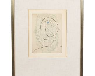 Lot 284: Max Ernst L'Oiseau Bleu Color Etching