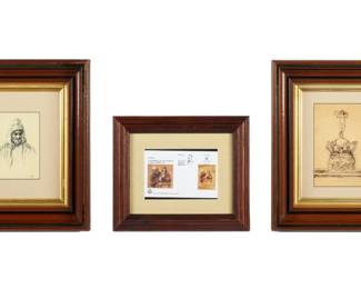 Lot 80A: Mariano Benlliure Pen and Ink Drawing