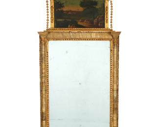 Lot 44: Antique Italian Carved Giltwood Bilboa Mirror