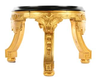 Lot 160: French Low Gilt Bronze Pedestal / Base