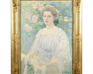 Lot 48: Julie Wolfthorn Portrait of Eliz Danzinger, Latvia