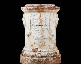 Lot 152A: Large Painted Cast Iron Garden Pedestal Base