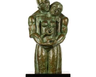 Lot 62: Yuri Yuroz A Delicate Balance Bronze Figural Group
